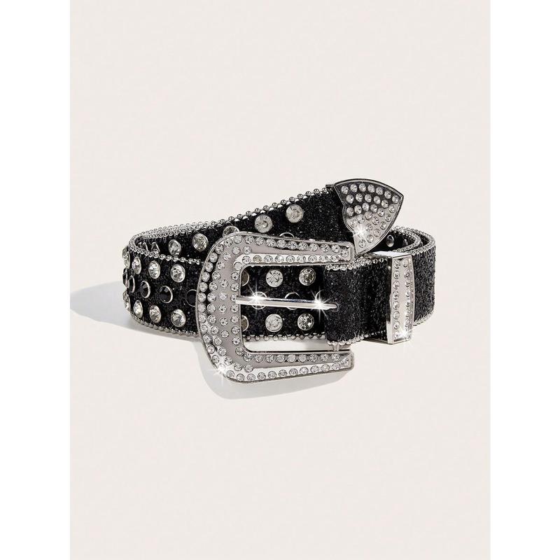 1 count Men's Rhinestone Belt, Suitable For Parties And Daily Use Party