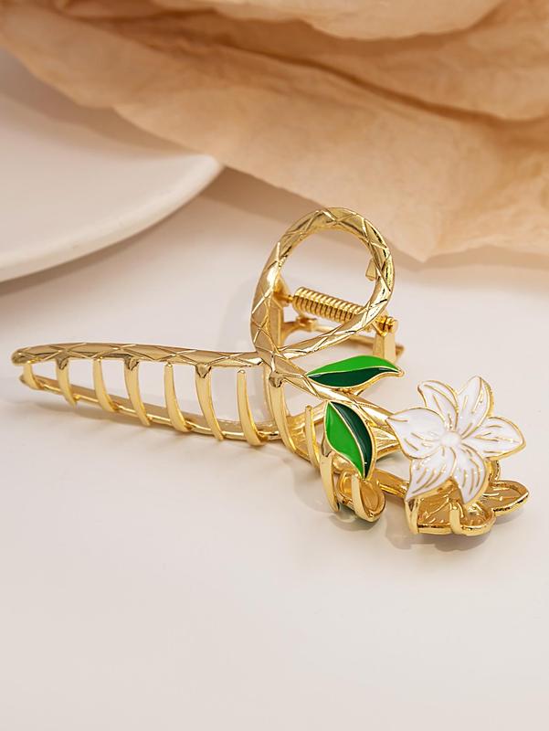 Fashionable Flower Design Hair Claw, Casual and Versatile Claw Clip for Women & Girls, Elegant All-match Fashion Accessories for Daily Wear, Exquisite Jewelry for Gifts