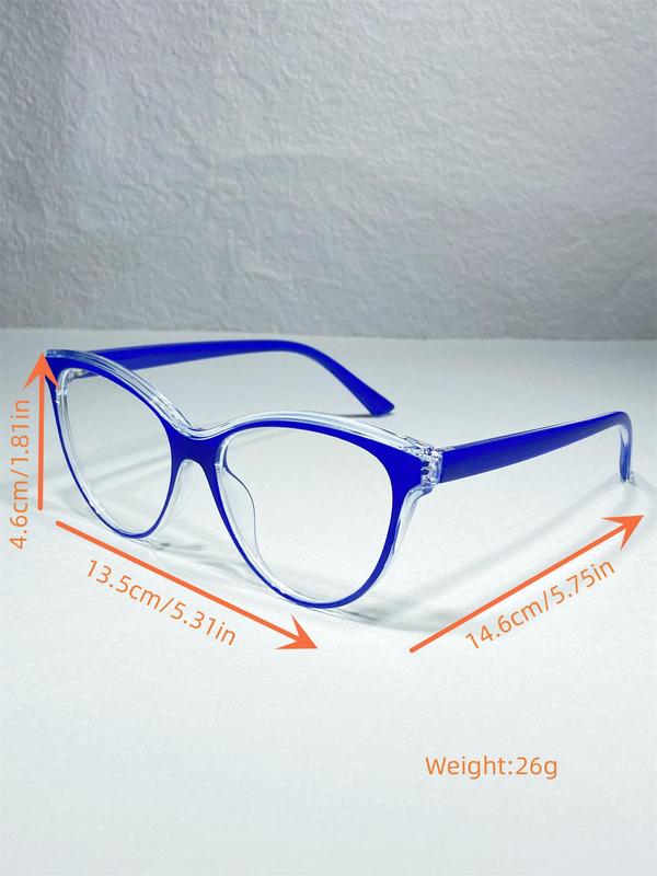 1 Pair Simple Eyeglasses for Everyday Use, Cat Eye Frame Fashion Eyeglasses, Travel Accessories for Women & Men