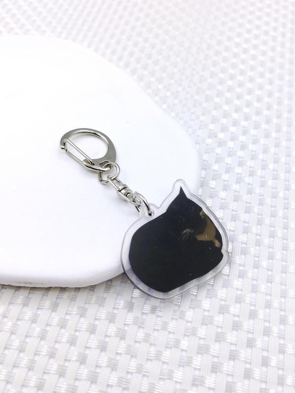 Cute Cat Matching Pattern Keychain,  Casual Acrylic Keychain for Bag Decoration, Trendy All-match & Exquisite Keychain for Birthday Gift for Couples and Best Friends