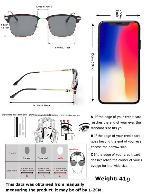 Simple Sunglasses for Everyday Use, Summer & Fall 2024 Geometric Glasses Frame Sunglasses, Back To School Travel Accessories