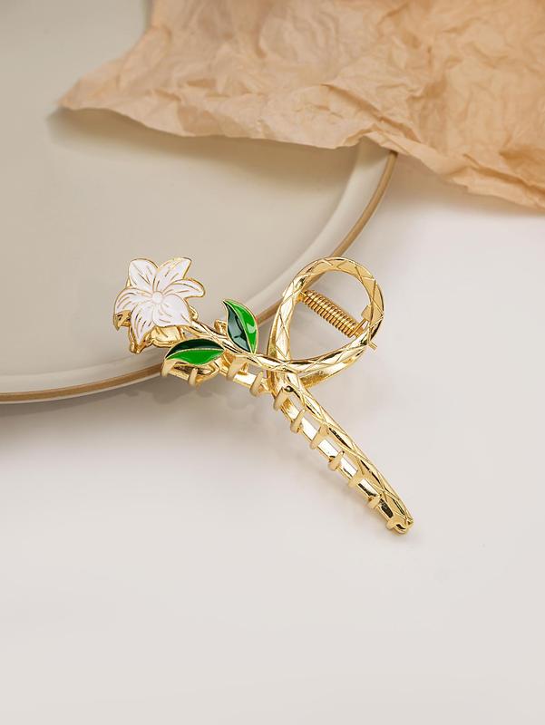 Fashionable Flower Design Hair Claw, Casual and Versatile Claw Clip for Women & Girls, Elegant All-match Fashion Accessories for Daily Wear, Exquisite Jewelry for Gifts