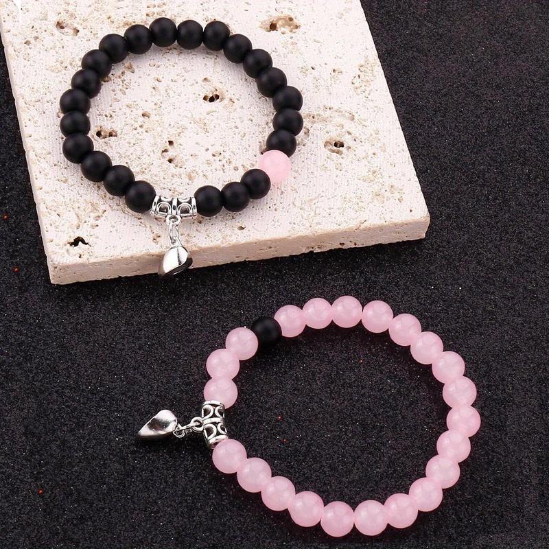 {Bracelet} Love heart magnetic couple bracelet, various colors couple magnetic bracelet