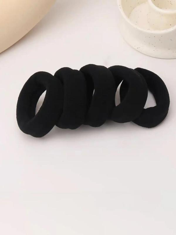 Simple Style Plain Color Hair Tie, Casual Trendy Elastic Hair Tie, Hair Accessories for Daily Use for Women & Girls, Minimalist Headwear Suitable for Thick Hair