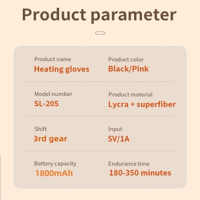 Portable Heating Gloves, Rechargeable Hand Warmer with Digital Display, Heated Gloves with 3 Temperature Modes for Home Use