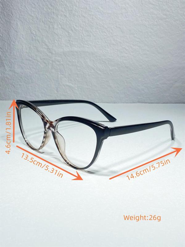 1 Pair Simple Eyeglasses for Everyday Use, Cat Eye Frame Fashion Eyeglasses, Travel Accessories for Women & Men