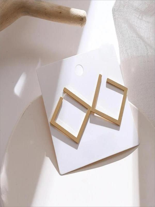 Women's Elegant Geometric Design Dangle Earrings, Fashion Jewelry for Party, Daily Clothing Decor, Trendy All-match & Exquisite Jewelry for Birthday Gift