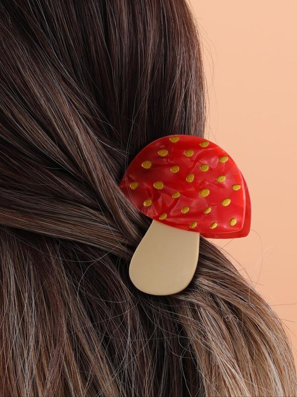 Cute Mushroom Shaped Hair Claw for Women, Novelty Trendy Hair Claw, Creative All-match Hair Accessories for Hairstyle Decor