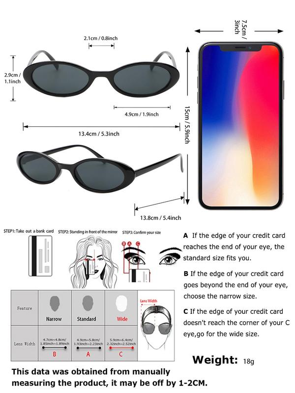 Unisex Street Style Vintage Oval Frame Summer Sunglasses, Sun Protection Glasses Trends 2024 for Summer Everyday Use, Fashion Back To School Accessories for Summer Outdoor Activities for Gifts Women & Men with Box, 80s Fashion