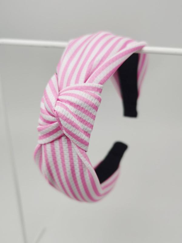 Striped Pattern Knot Design Hair Hoop, Preppy Style Hair Hoop for Women & Girls, Casual Versatile Hair Accessories for Daily Wear