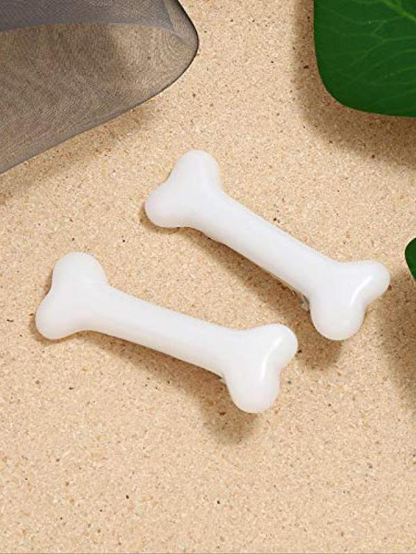 Cute Bone Shaped Hair Clips, 4 Counts Fashionable Hair Accessories for Women & Girls, Minimalist Headwear Suitable for Thick Hair