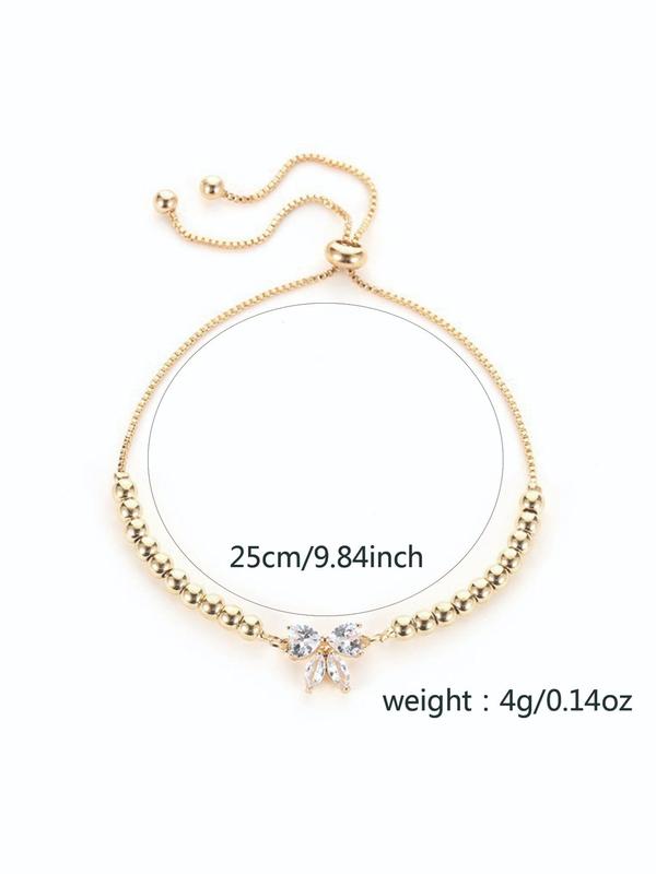 Women's Elegant Fashion Rhinestone Decorated Quartz Watch & Slider Bracelet,2024 New Style Watch Set for Party, Daily Clothing Decor, Trendy Watch Set for Birthday Gift without Box