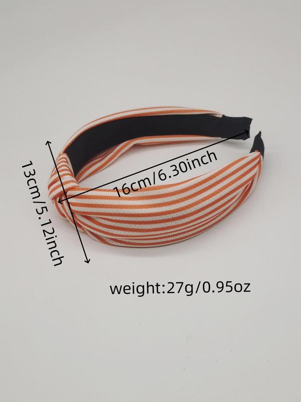 Striped Pattern Knot Design Hair Hoop, Preppy Style Hair Hoop for Women & Girls, Casual Versatile Hair Accessories for Daily Wear