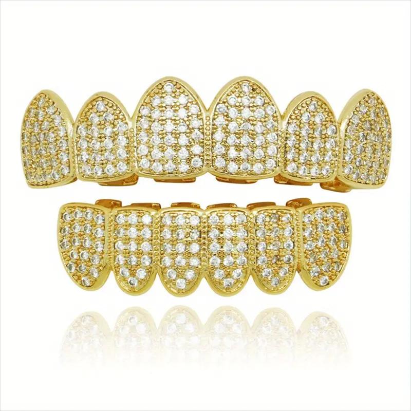  Hip hop grills jewelry micro-inset zircon grills braces female male Auspicious Anniversary Birthday Daily