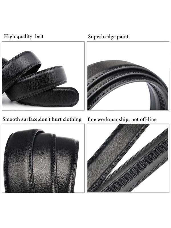 Men's Lychee Pattern Pu Buckle Belt, Business Casual Waistband for Work Office, Fashion Belt for Party, Daily Clothing Decor