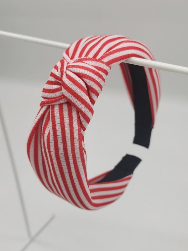 Striped Pattern Knot Design Hair Hoop, Preppy Style Hair Hoop for Women & Girls, Casual Versatile Hair Accessories for Daily Wear