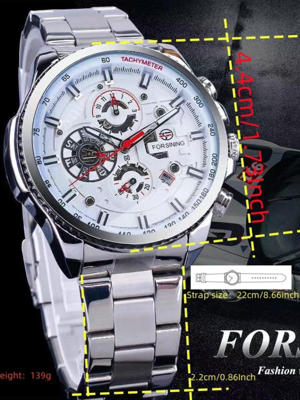 Men's Business Fashion Mechanical Watch, Fashion Watch for Party, Daily Clothing Decor, Trendy All-match & Exquisite Watch for Birthday Gift with Box