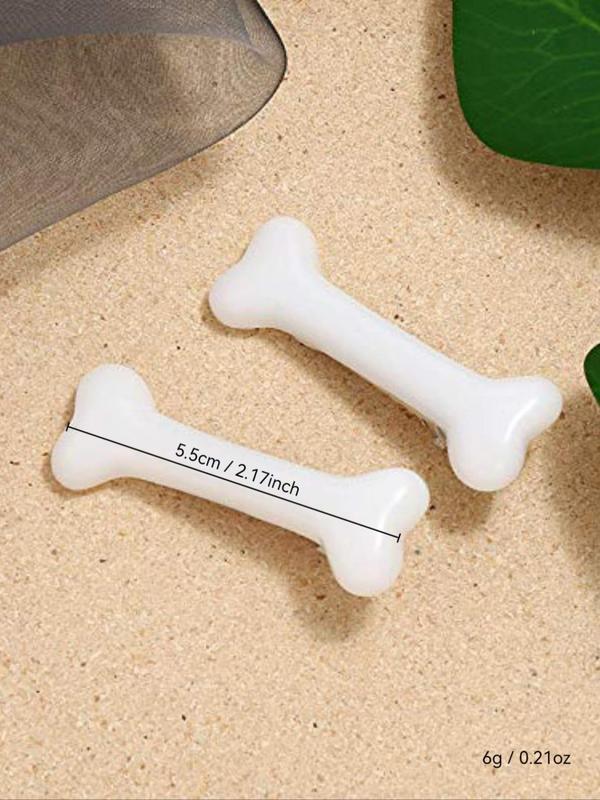 Cute Bone Shaped Hair Clips, 4 Counts Fashionable Hair Accessories for Women & Girls, Minimalist Headwear Suitable for Thick Hair