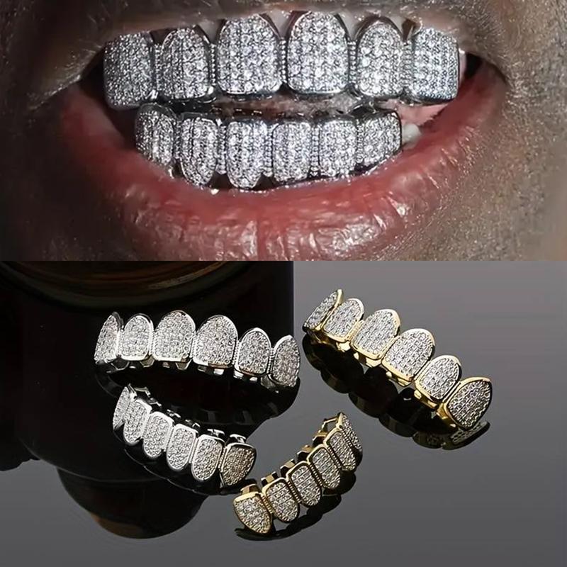  Hip hop grills jewelry micro-inset zircon grills braces female male Auspicious Anniversary Birthday Daily