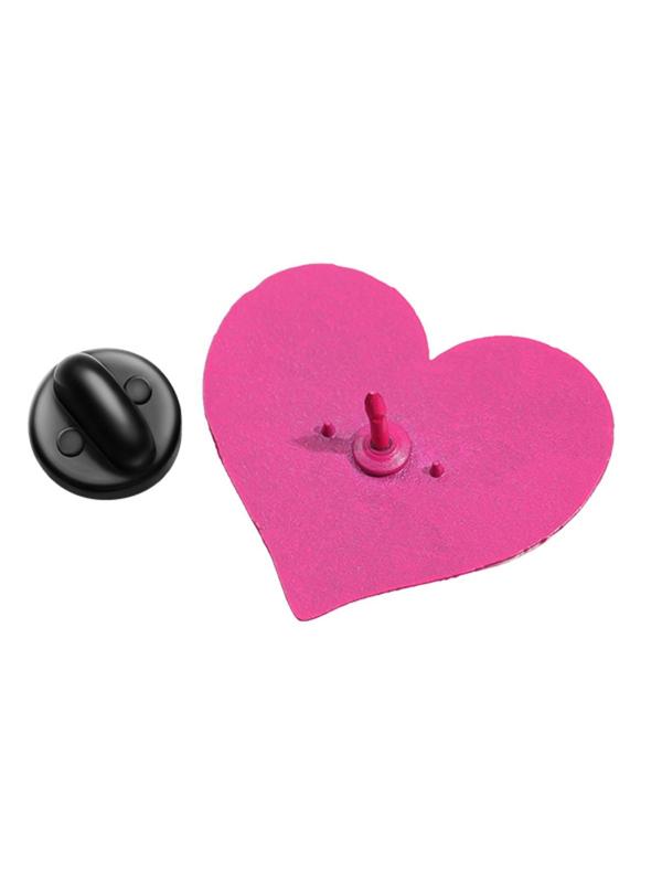 Heart Shaped Brooch, Fashionable Letter Pattern Brooch for Women & Men As Anniversary Gift, Enamel Pin Suitable for Backpacks, Jeans, Scarves, Hats Decoration