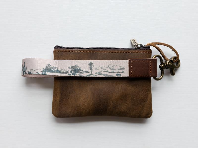 National Park Wristlet Keychain by Wildtree - for Keys, Fob, Wallet, Phone, etc. - Short lanyard, Polyester Material