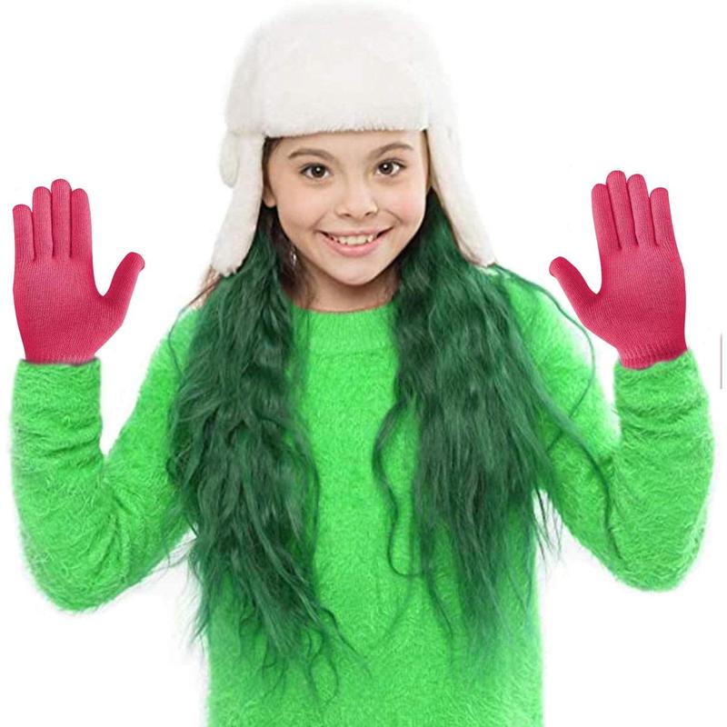 Winter Magic Gloves for Adults, 5 Pairs of Stretchy Knit Warm Gloves for Men, Women and Teens