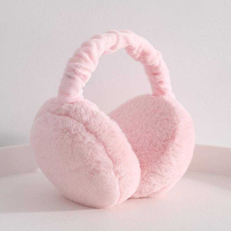 Solid Color Plush Earmuffs, Soft Ear Warmer, Foldable Ear Muffs, Comfortable Coldproof Earmuffs for Winter Outdoor, Christmas Gift