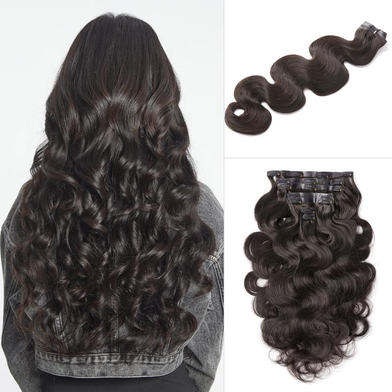 LUVME 100% Virgin Human Hair Extensions 135g Pack Straight, Body Wave, Kinky Curly, Yaki Straight Clip-In