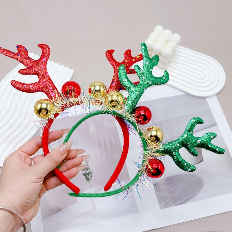 8 Pack Christmas Antlers Headband Set - Cute Reindeer Christmas Headbands Hair Bands Holiday Party Gift Women Xmas Christmas Costume Accessory Christmas Plush