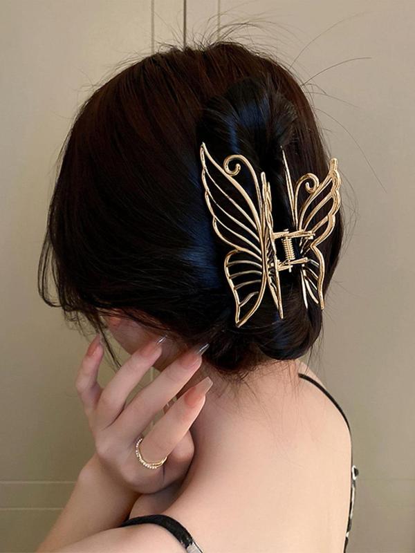 Women's Elegant Hollow out Butterfly Design Hair Claw for Women, Fashion All-match Hair Accessories, Cute Lovely Hairwear for Daily Used