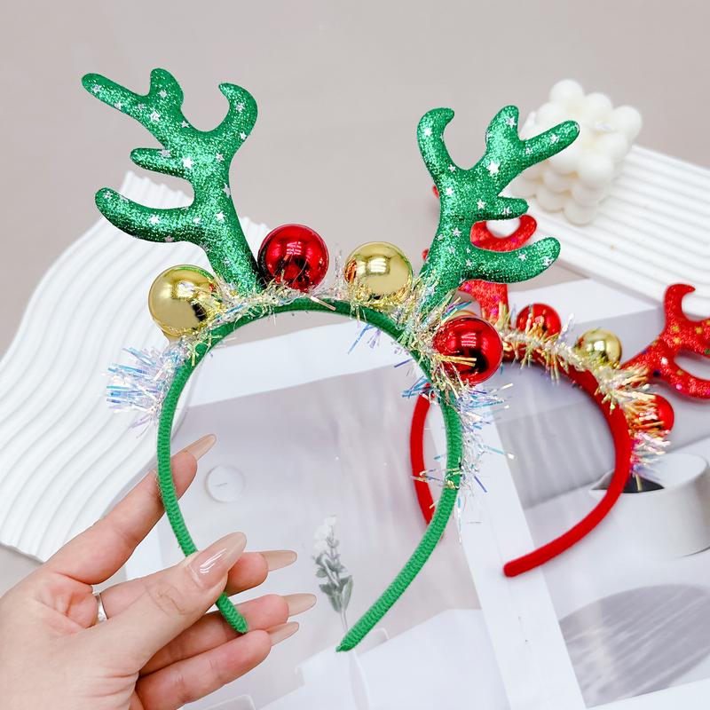 8 Pack Christmas Antlers Headband Set - Cute Reindeer Christmas Headbands Hair Bands Holiday Party Gift Women Xmas Christmas Costume Accessory Christmas Plush