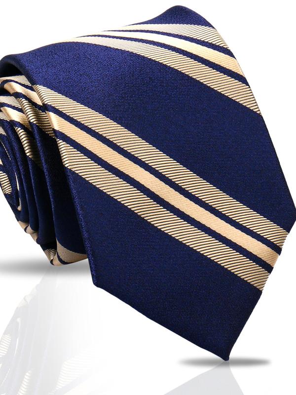 Men's Classic Striped & Polka Dot & Plaid Pattern Tie Set, 6 Counts 2024 New Style Business Formal Occasions Necktie, Fashion Accessories for Men