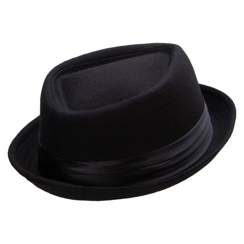 Wool Upbrim Pork Pie Fedora for Men - Fashion Accessory