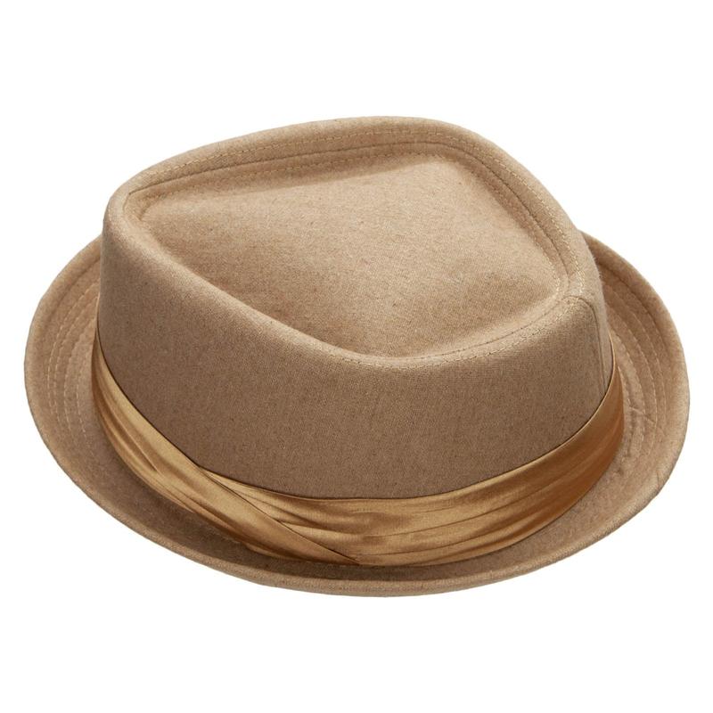 Wool Upbrim Pork Pie Fedora for Men - Fashion Accessory