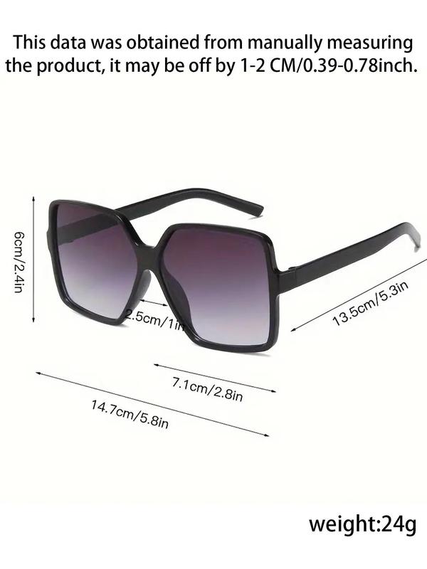 Women's Square Frame Sunglasses, Trendy Casual Oversized Frame Sunglasses for Everyday Use, Fashion Accessories for Outdoor Activities