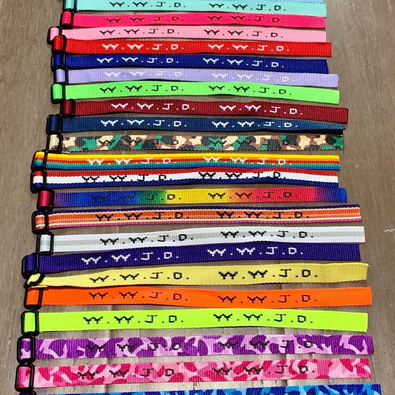 1 WWJD What Would Jesus Do Woven Bracelet Wristband Ankle New Colors Christian Religious Jewelry Genuine Quality US Seller Prayer Bands