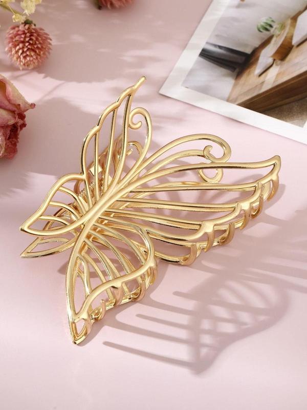 Women's Elegant Hollow out Butterfly Design Hair Claw for Women, Fashion All-match Hair Accessories, Cute Lovely Hairwear for Daily Used