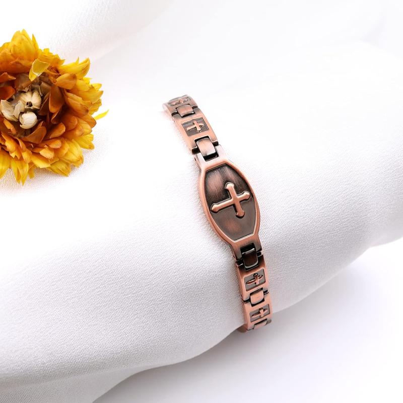 Copper Bracelets for Women,Classic Magnetic Copper Bracelet,Valentine's Day Gifts with Sizing Tool(Liberty Series)