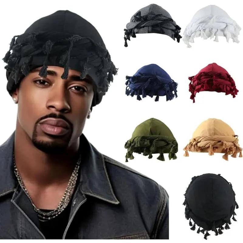 Stylish Vintage Twist Head Wrap for Women and Men Luxurious Satin-Lined Turban Cap with Halo Design Soft Headscarf Beanie Hat