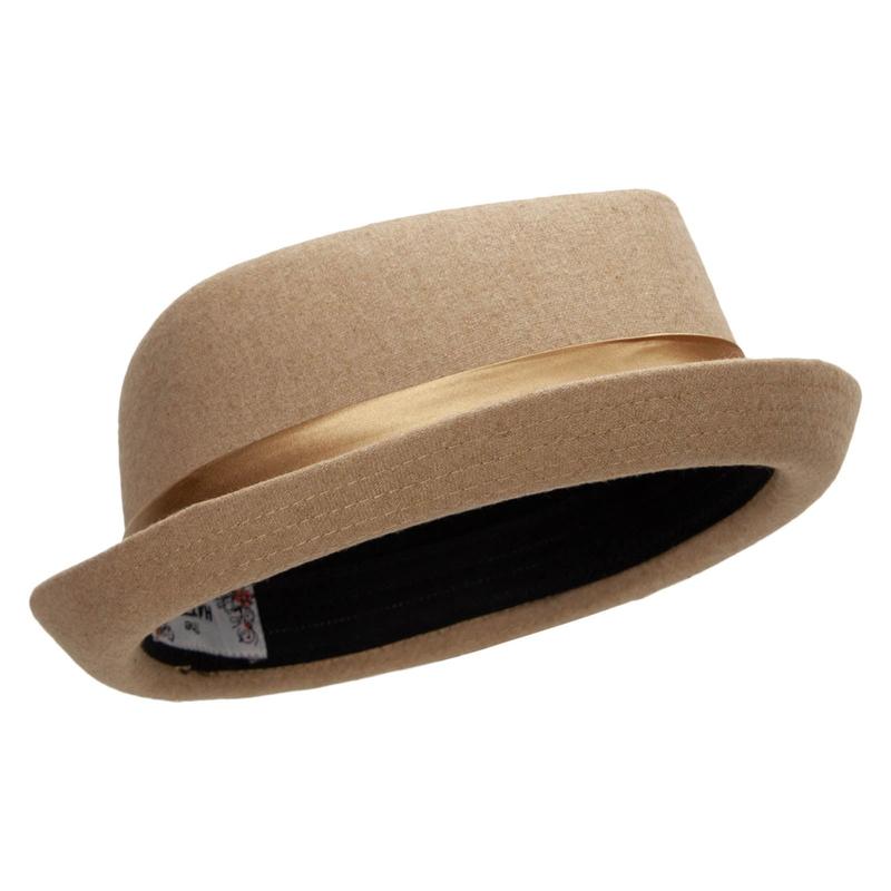 Wool Upbrim Pork Pie Fedora for Men - Fashion Accessory