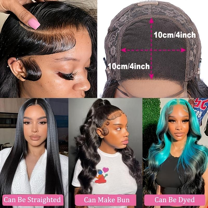 Pre Cut Glueless Body Wave Wig Human Hair  4×4 Lace Closure Wig Pre Cut Lace Glueless Human Hair Body Wave Wig Ready & Go Body Wave Wig Human Hair Wigs