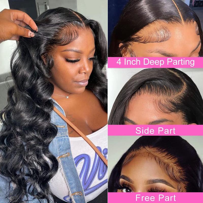 Pre Cut Glueless Body Wave Wig Human Hair  4×4 Lace Closure Wig Pre Cut Lace Glueless Human Hair Body Wave Wig Ready & Go Body Wave Wig Human Hair Wigs