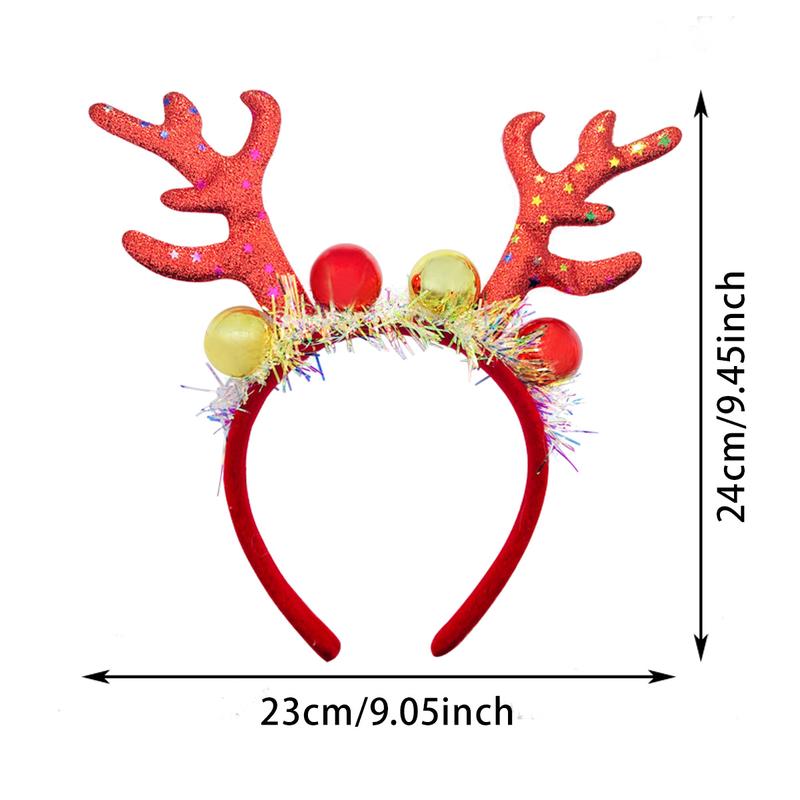 8 Pack Christmas Antlers Headband Set - Cute Reindeer Christmas Headbands Hair Bands Holiday Party Gift Women Xmas Christmas Costume Accessory Christmas Plush