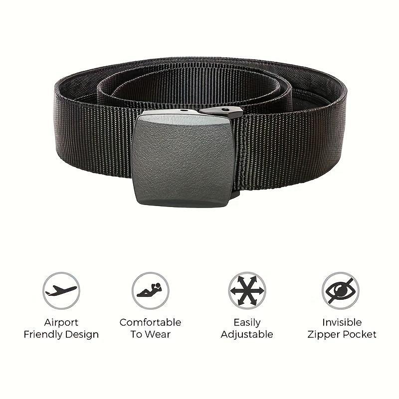 Hidden Zipper Belt, 120m Portable Money Belt Waist Bag, Anti-theft Belt Waist Bag, Sports & Outdoor Accessories for Women & Men