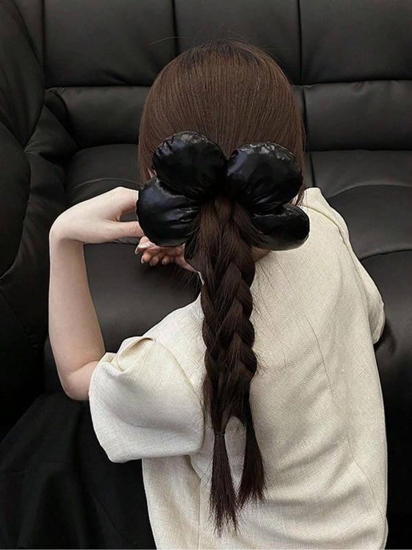 Minimalist Temperament Flower Design Puffer Hair Tie, Elegant Hair Accessories for Women & Girls, Minimalist Headwear Suitable for Thick Hair