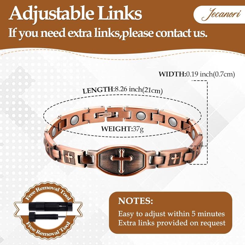 Copper Bracelets for Women,Classic Magnetic Copper Bracelet,Valentine's Day Gifts with Sizing Tool(Liberty Series)