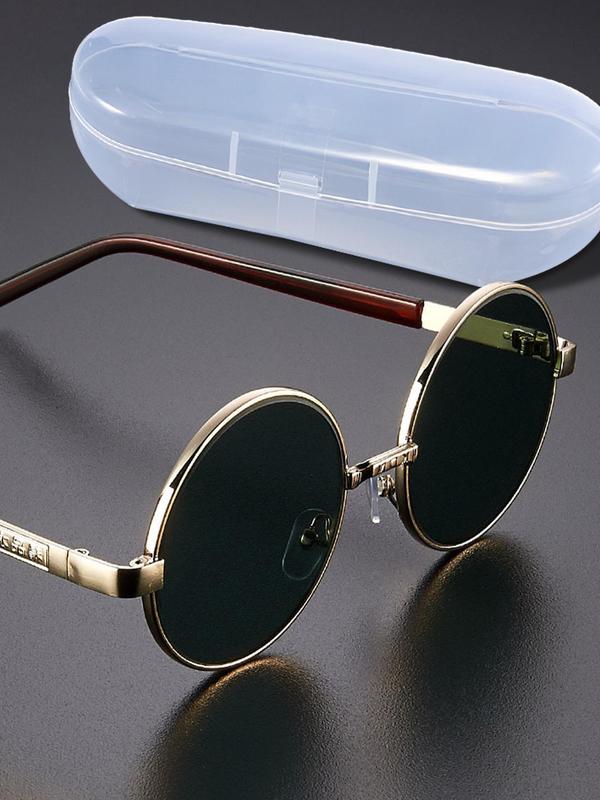 Vintage Round Frame Sunglasses, Trendy Casual Sunglasses for Women and Men, Fashion Accessories for Everyday Use and Outdoor Activities