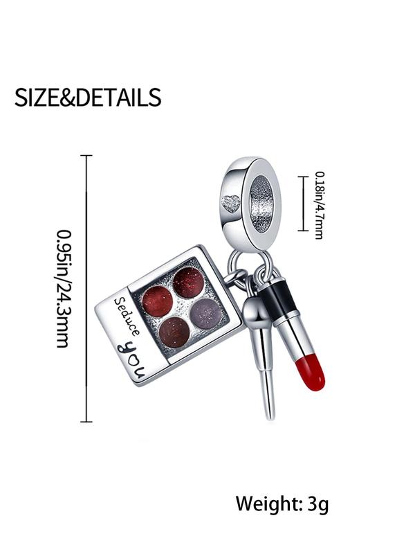 Makeup Palette Design Pendant, Rhinestone Decor Pendant for Bracelet & Necklace, Fashion Accessories for Women & Girls, Trendy All-match & Exquisite Jewelry for Birthday Gift