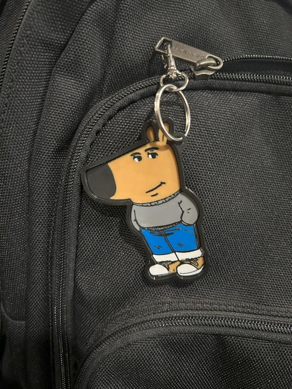 Chill Guy Meme Keychain - Fun and Unique Accessory for Keys or Bag