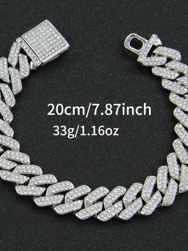 2024 Summer Luxury Rhinestone Decor Watch & Jewelry Set for Gift, Fashionable Wristwatch & Pendant & Chain Necklace & Bracelet for Men & Women, Trendy Back To School Watch Set As Gift with Box